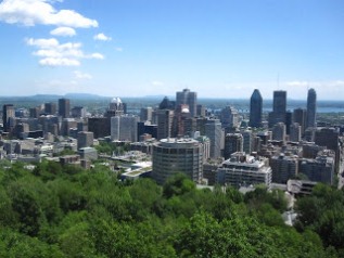  Montreal Canda View On The Park And The Skyscrapers