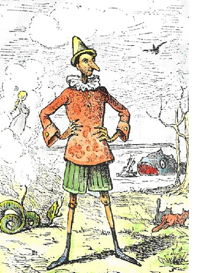 Пиноккио, цветной рисунок-pinocchio, a color drawing 