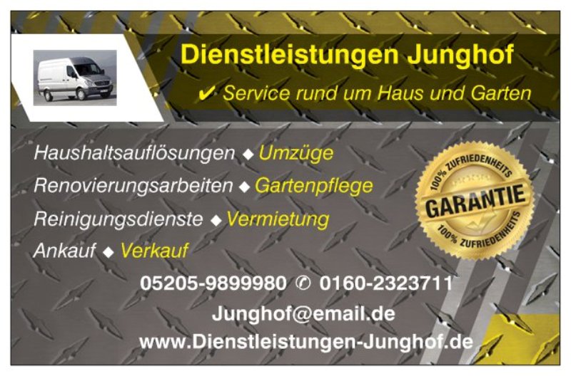 Visitenkarte Junghof