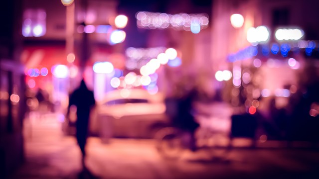 A Blurred Photo   City In The Night