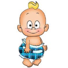Baby With A Big Head In His Diapers