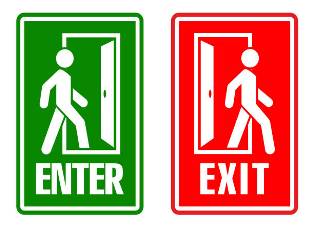 Entry Exit Signs