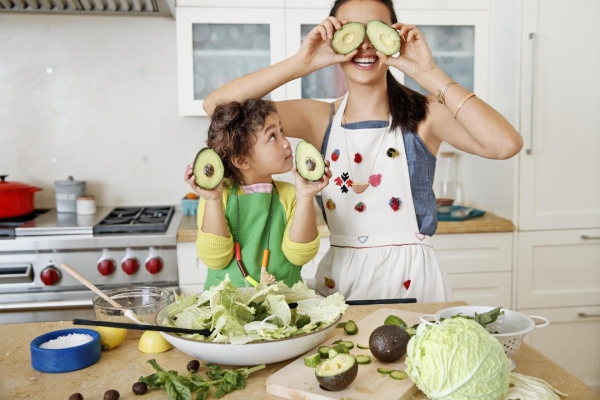 Mom Cooking With Child