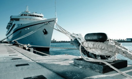 Ship Moored  At Quay